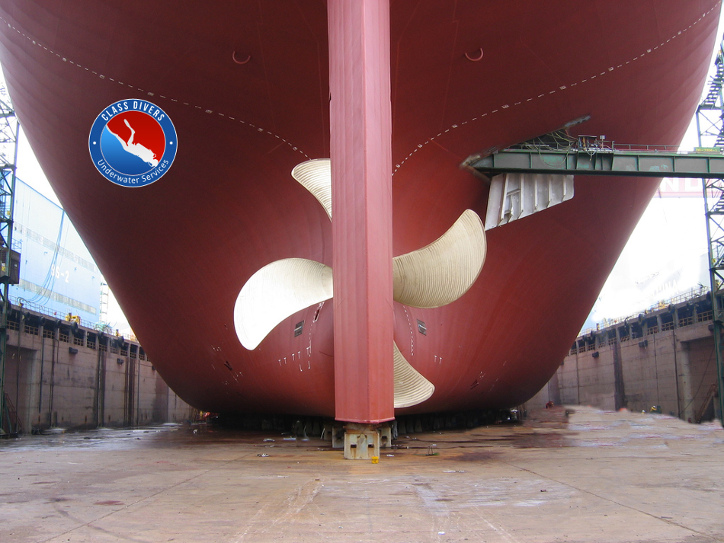 rudder and propeller